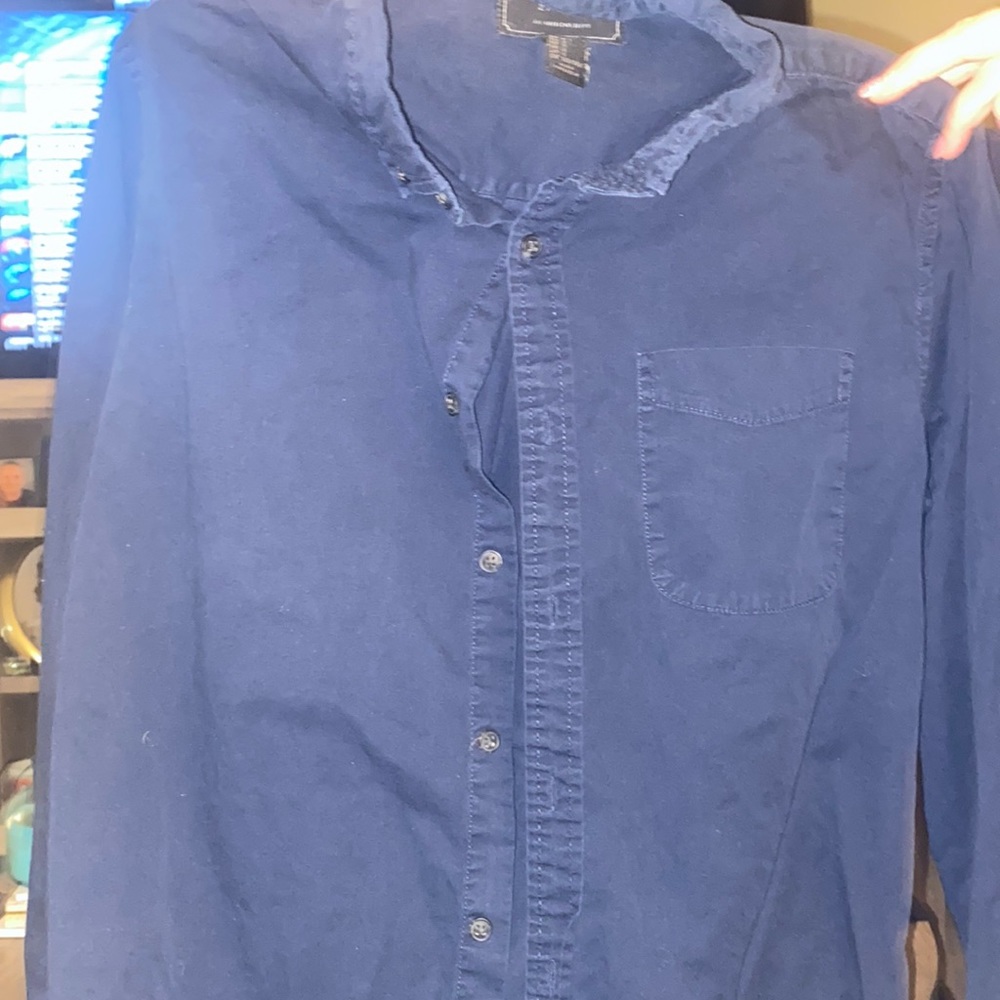 Dark blue button up